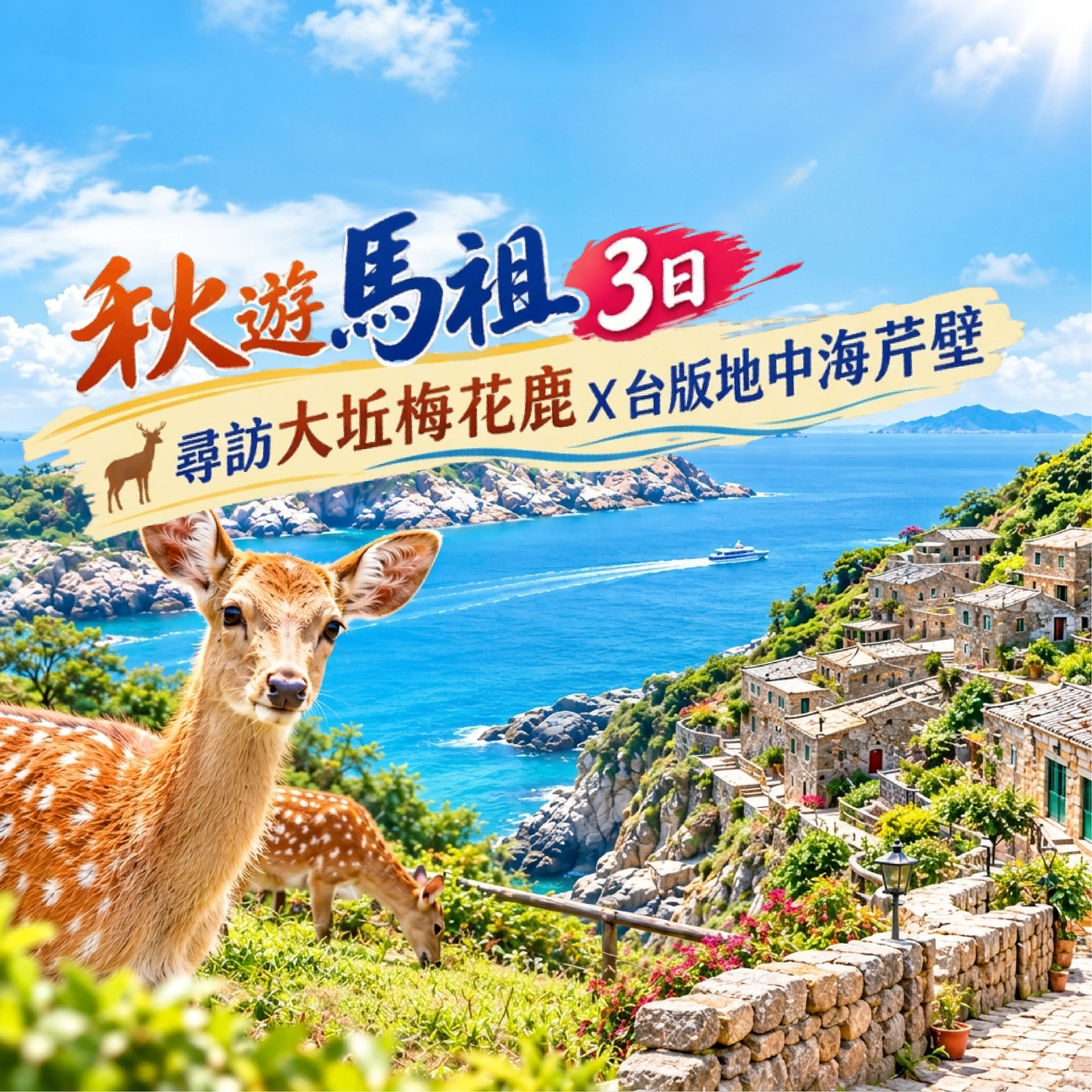 秋遊馬祖3日-尋訪大坵梅花鹿 X 台版地中海芹壁